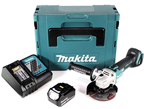 Makita DGA 504 RF1J Akku Winkelschleifer 18V 125mm Brushless + 1x Akku 3,0Ah + Ladegerät + Makpac