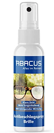 ABACUS® Antibeschlagspray Brille, Antibeschlagspray, Antibeschlagmittel – Antibeschlagspray für Brillen & Brillengläser – Antibeschlagspray Brille 75 ml (4289)