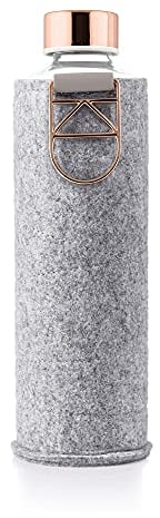 EQUA MMBO 7 Rose Gold Mismatch Bouteille en Verre avec Housse en Feutre Doré Rose 750 ML s