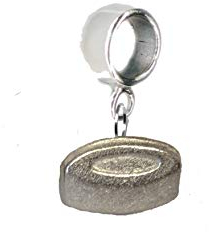 Giftsforall Charm-Anhänger Eishockey Puck FT67, 1,7 x 1,2 cm, mit 5 mm Loch, passend für Charm-Armbänder