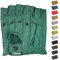 German Wear Driving Halbfinger Fingerlose Autofahrer-Handschuhe Lederhandschuhe, 10=XL, Mintgrün