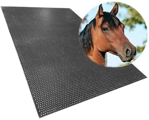 Vivol Gummi Stallmatten 122x183cm - 10mm - Pferdestallmatten mit rutschfesten Noppen - Gummimatten Boden - Gummi Matte fur Pferde Einfaches Verlegen und Zuschneidbar