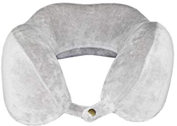Merino BETTEN Ergonomisches Reisekissen | Nackenkissen mit Memory-Foam und Plüsch-Bezug | natürliche Viskose | 27x27x13 cm