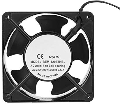 BEM-12038HBL Cooling Fan,200~240V 28W Universal Axial Cooling Fan,Double Ball Bearing,2600 (r/min),for Household Appliances, Welding Machines etc(120 * 120 * 38mm)