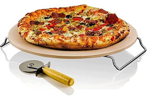 Ovente BW10132 Ceramic Stone Heat Shock Resistant Multifunction Pizza Cutter Wheel 13