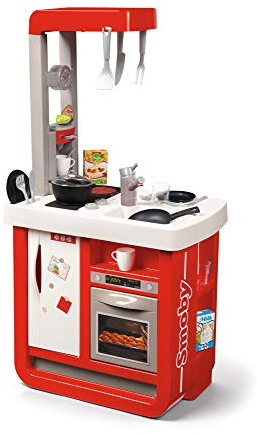 Smoby - Bon Appetit Küche - Spielküche für Kinder mit vielen Funktionen, Töpfen, Pfannen, Küchenbesteck, Herd, Ofen, für Kinder ab 3 Jahren