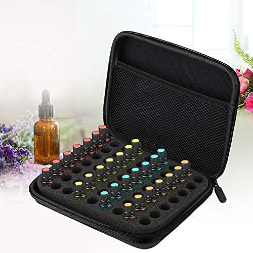 Wifehelper 63 Slots Tragbare Aromatherapie Ätherisches Öl Aufbewahrungstasche Fall Box Organizer Halter Reisen Eva Tragen Schwarz/Lila/Blau/Orange(schwarz)
