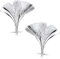 Materia Gingko Ohrringe Silber 925 Damen Ohrstecker rhodiniert SO-392-Silber