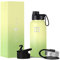 IRON °FLASK Sports Water Bottle - 945 ml, 3 Lids (Spout Lid), Vacuum Insulated Stainless Steel, Double Walled, Thermo Mug, Metal Canteen (Lime)