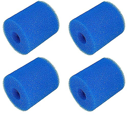 YHMX 4 PCS Piscine Filtre de Mousse Piscine Filtre de Mousse Piscine Filtre Piscine Sponge pour Type H/A / S1 / I/II/VI/D/VII/B, Filtre de Filtre Lavable réutilisable,4 Type II