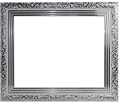 Neumann Bilderrahmen Barockrahmen weiß verziert, 3 Streifen, 729 AVO, Verschiedene Varianten