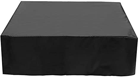 XHDZSW Spa Couverture,Le Spa Extérieur Carré De Couverture De Spa,100% UV, Poussière,Housse De Protection pour Jacuzzi De Jardin Anglais (Noir,244 x 244 x 90 cm)