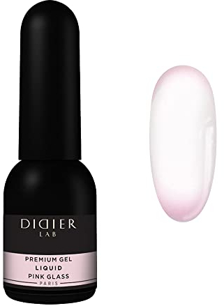 Didier Lab - Premium Liquido Gel - Pink Glass - Gel Costruttore per Unghie - Gel Ricostruzione Unghie Professionale - Autolivellante - Estensione Unghie Gel di 5mm - Gel UV LED - Non Acido - 10ml