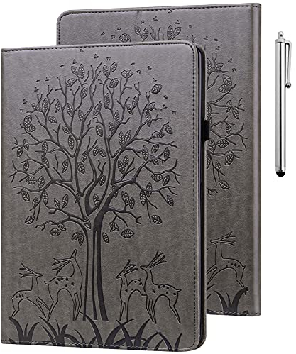 GLANDOTU Custodia per Samsung Galaxy Tab A8 10.5 pollici (X205 / X200) con pennino e portapenne – Smart Custodia con funzione leggio Flip PU Pelle Cover Case Samsung Tab A8 Custodia 2021 (Grigio)