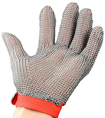 Gant Anti Coupure Gants de Protection de 9e Grade 9, Gants de Fil métalliques Lourds, commun aux Mains Gauche et Droite (Size : 2pcs/L)