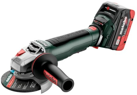 Metabo WPB 18 LT BL 11-125 Quick Akku-Winkelschleifer 18V (Schleifer/Schleifgerät/Schleifmaschine, mit 2 Akku und Ladegerät in metaBOX) # 613059660