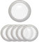 Trimming Shop 33cm Glass Charger Plates with Silver Rim - Elegant Silver Trim Charger Plate for Banquets, Weddings, Parties & Dining Event Decorations - Decorative Pack of 6
