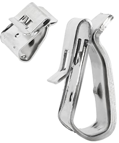 LALAGO 50 Stück Kabelclips,Edelstahl Kabelklemmen,Kabel Clips Anhängerrahmen Drahtklemmen,Kabelbefestigung Kabelhalter für Kabel Management Solarpanel