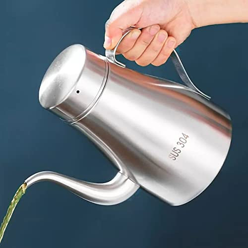 LEIYTFE Recipiente para Aceite De Oliva Dispensador De Aceite Y Vinagre con Filtros Y Bandeja Lata Botella De Aceite De Acero Inoxidable, Fácil De Limpiar Y A Prueba De Fugas (Size : 36oz)