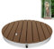 UISEBRT Doccia da giardino esterna in WPC e alluminio – Mobile pavimento doccia solare doccia da campeggio – altezza fontana regolabile fino a 4 m – per piscina giardino terrazza (rotonda – marrone)