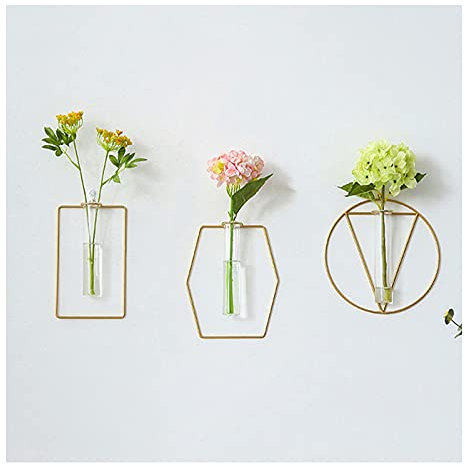 Macetas colgantes para colgar en la pared, jarrón de cristal transparente, punzón gratis, tubo transparente, botella de flor hidropónica, macetas, jardinera, tienda, decoración del hogar, adorno,