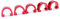 OHPHCALL 10pcs Holders for Road Brake C- Shift Clips Brakes C Cable C-clips Hose Gear Wire Red Line Bike Clamps Clamp Mtb U Fixing Bicycle Shaped Tubing Cables Mountain Housing, 45712H33VCA