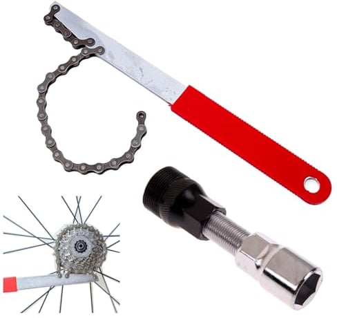 Kit Catena Bici Frusta per Catena,Kit Attrezzi Bici,Kit Attrezzi Bici con Frusta per Catena,Frusta con Bici Chiave Pacco Pignoni,Bici Chiave Pacco Pignoni,Estrattore Ruota Libera