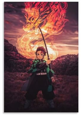 Japanisches Anime Demon Slayer Poster (51) Leinwand Wandkunst Drucke Poster Foto Bild Malerei Poster Raumdekor 20 x 30 cm