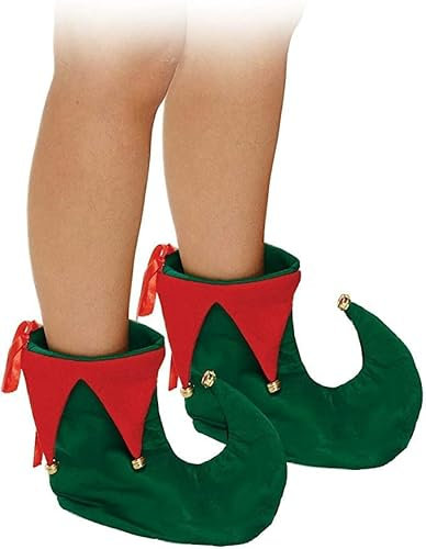 The Fancy Dress® Elfenschuhe mit Glöckchen für Erwachsene, Deluxe-Weihnachts-Kostüm