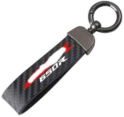 MISKYN Hochwertiger Leder-Motorrad-Schlüsselanhänger, Hufeisenschnalle, Schmuck für H-onda CB650R CBR650R CBR 650R CB 650R Motorradzubehör, Schwarz
