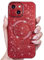 Svanove Glitter Case for iPhone 14 Phone Case Magnetic Compatible with Magsafe, Sparkle Bling Shiny Cute Girly Design, Aesthetic Slim Soft TPU Mag Cover for Women Girl, Burgundy Wine