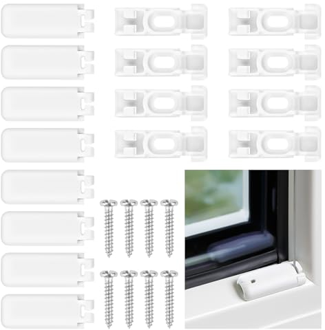 8 Stück Plissee Halterung, Spannschuhe Für Verspannte Plissees,Plissee Ersatzteile, Plissee Ersatzteile Klemmträger plissee zum kleben Für Plissees Stick & Fix Klebeplatten