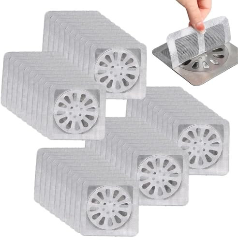 50 Pezzi di Adesivo Monouso per Raccogli Capelli Doccia, filtro di scarico per doccia, scolapasta per doccia, filtro di scarico per capelli, doccia, lavandino, cucina