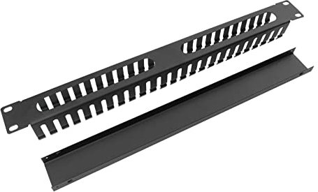 Housoutil Cable Management Rack Slots Metal Construction Cable Trunking for Server Rack Wire Management for Organizing