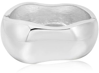 MILAKOO Big Bangle für Frauen Dubai Style Open Bangles Silber Polieren Spiegel Armband Chunky Wrist Wrap Cuff