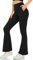 ACTINPUT Yogahose Damen Schlaghose Blickdicht Flared Leggings mit Taschen Bootleg Sporthose Bootcut Jogginghose Fitnesshose Jazzpants（Schwarz，S）