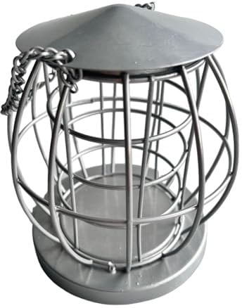 Milageto Vogelfutterspender zum Aufhängen für den Garten aus Metalldraht, Nussspender für den Außenbereich, Anti-Eichhörnchen-Design, multifunktional,