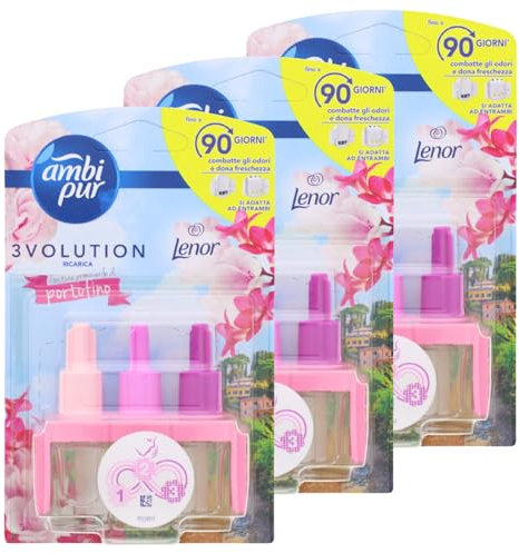 3 x Ambi Pur 3Volution Duft von Portofino Lufterfrischer jeweils 20ml Nachfüller