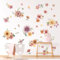 Decvictor Wandtattoo Retro Boho Wildblume Wandsticker Vintage Garten Blumen DIY Wandaufkleber Wohnzimmer Schlafzimmer Gang Büro Sofa Hintergrund Wanddeko
