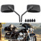 YUJYGAO Universal Motorrad Spiegel,10MM 8MM Schwarz Motorrad Rückspiegel Kompatibel mit Street Bikes Sport Bikes ATV Quad Scooter Cruiser Touring(Schwarz#1)