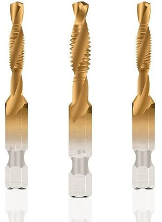 Taraud composé à vis HSS à tige hexagonale 6-32 8-32 10-32 10-24 12-24 1/4-20 NC foret à taraud Standard taraud à filetage NC