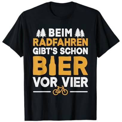 Fahrrad Bier Saufen Radfahrer T-Shirt