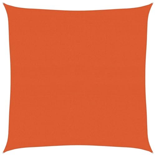 vidaXL Toldo de Vela Cuadrado HDPE Naranja 160 g/m² 5x5 m, toldo de Vela Forma Trapecio, Vela de Sombra Solar, Vela de jardín, Vela de Sombra de Sol