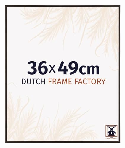Dutch Frame Factory - Bilderrahmen 36x49 cm Antrazit - Kunststoff | Antireflex-Acrylglas aus Kunststoff, Wandmontage, Geeignet für Fotos, Poster und Puzzles, Easy, Made in Holland