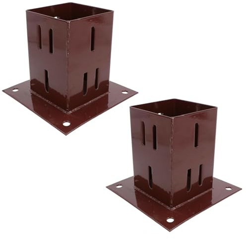 Easy Grip Fence Post Bolt Down Shoe Holder Support Clamp 100mm x 100mm 2PK
