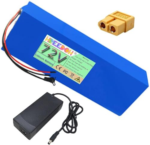ZHANGshouf 72V Lithium Ion Battery 20Ah 25Ah 30Ah 35Ah 40Ah 45Ah 50Ah Removable Lithium Battery with Charger for 50-3600W Motor Kit