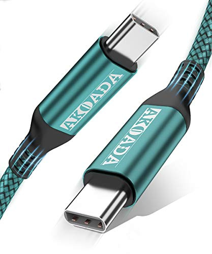 AkoaDa USB C to USB C Fast Charging Cable USBC to USBC Cable Nylon Braided Type C to Type C Charger Cord for iPhone 16 15, Galaxy S24 S23 S22 ect