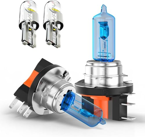 CHUSYYRAY H15 Halogen Headlight Bulb compatible with Ford Transit Custom 2012 2013 2014 2015 2016 2017,6000K 12V Main High Beam Head Light Lamp,Daytime Running Lights,2PCS