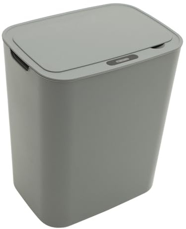 FIXOSHEE Poubelle Intelligente à Induction Automatique Ouverture sans Contact Étanche et Silencieuse pour Cuisine Bureau et Chambre Design Compact Gris sans Batterie