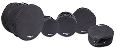 MUSIC STORE Pro II Studio Drum Taschen Set, 20, 10, 12, 14, 14x6,5, Nylon, Gepolstert, Reißfest, Wasserabweisend, Schwarz